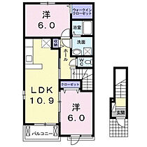 リエート新田I  ｜ 大阪府大東市新田境町（賃貸アパート2LDK・2階・57.21㎡） その2