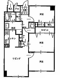 日光ハイツ香里第5 3LDKの間取図画像