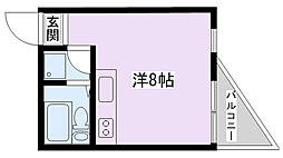 トヨシモンズ ワンルームの間取図画像