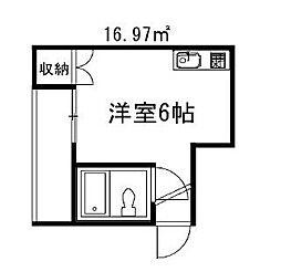 リピエーノ萱島 ワンルームの間取図画像