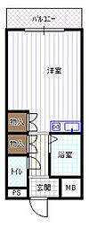 ポートサイド310 ワンルームの間取図画像