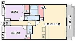 グレースコート香里園 3LDKの間取図画像