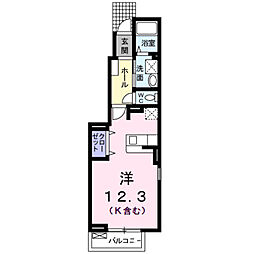 ポンテリブロK・2 1LDKの間取図画像