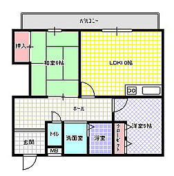 グランフォルム彩都 2LDKの間取図画像