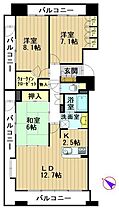 サンデュエル弘前駅前II 801 ｜ 青森県弘前市大字駅前町（賃貸マンション3LDK・8階・85.26㎡） その2