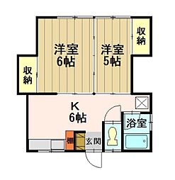 間取図画像 2K