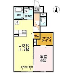 ラコルタ 1LDKの間取図画像