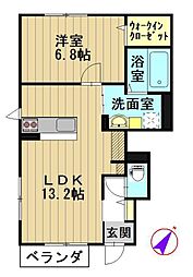 セジュール・レイ 1LDKの間取図画像