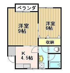 ジュリアン 2Kの間取図画像