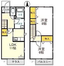 埼玉県さいたま市緑区大字中尾（賃貸テラスハウス2LDK・1階・64.40㎡） その2