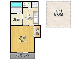 Ｍ＆Ｌ　Ａ棟 206 ｜ 佐賀県神埼郡吉野ヶ里町吉田（賃貸アパート1K・2階・30.34㎡） その2