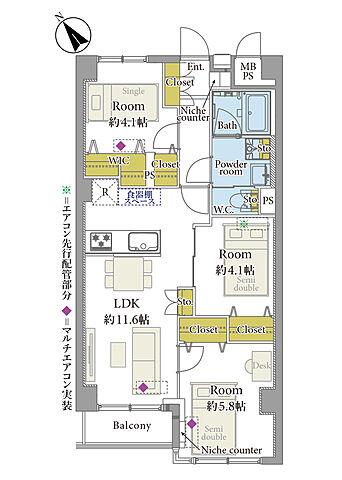 間取り パレ武蔵小金井 5階/-