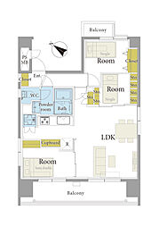 ライオンズマンション六義園 3LDKの間取り