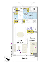 間取図画像 1LDK