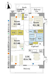間取図画像 3LDK
