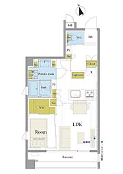 ラ・ヴォーグ南青山 1LDKの間取図画像
