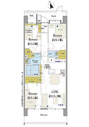 コスモ巣鴨シティフォルム 3LDKの間取図画像