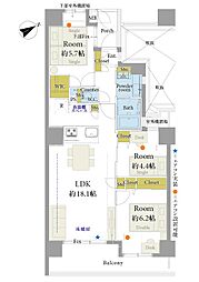 セレナハイム立川スクエアコート 3LDKの間取図画像