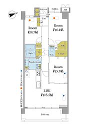 ルネアクアパークスビューフロント豊玉南 3LDKの間取図画像