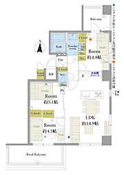ユニー・ブル池袋リ・ノヴァス 3LDKの間取図画像