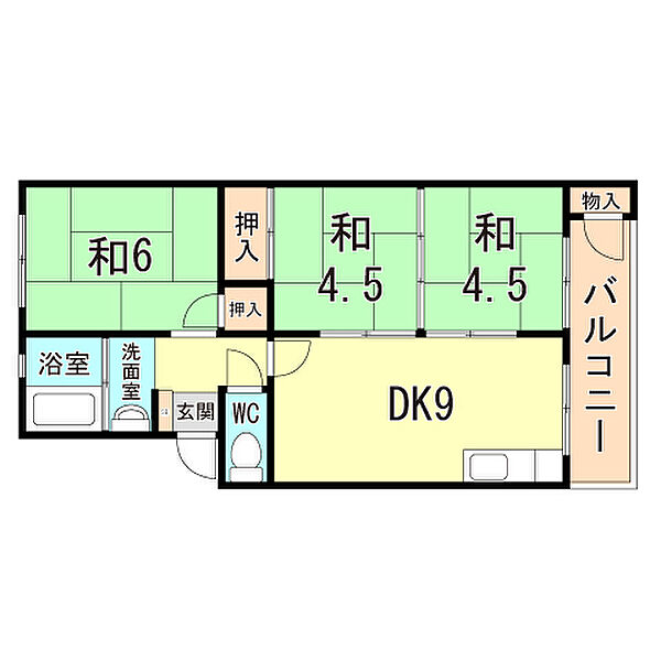 兵庫県神戸市垂水区福田２丁目(賃貸マンション3DK・3階・55.00㎡)の写真 その1