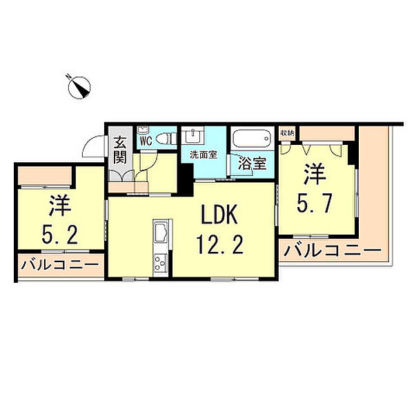 兵庫県神戸市垂水区高丸１丁目(賃貸マンション2LDK・3階・54.99㎡)の写真 その1