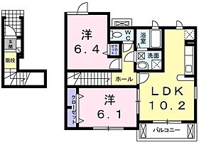 兵庫県明石市二見町福里（賃貸アパート2LDK・2階・55.84㎡） その2