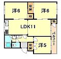 神陵台西住宅61号棟3階5.0万円