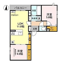 間取図画像 2LDK