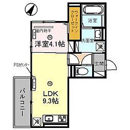阪急神戸本線 王子公園駅 徒歩12分の賃貸アパート 3階1LDKの間取り