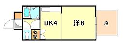 神戸市西神・山手線 湊川公園駅 徒歩19分の賃貸マンション 1階1DKの間取り