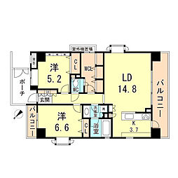 間取図画像 2LDK
