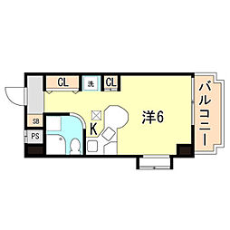 JR東海道・山陽本線 土山駅 徒歩18分の賃貸マンション 3階ワンルームの間取り