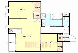 間取図画像 2LDK