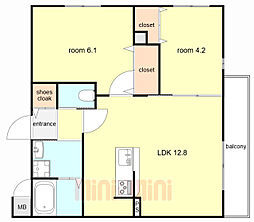 間取図画像 2LDK