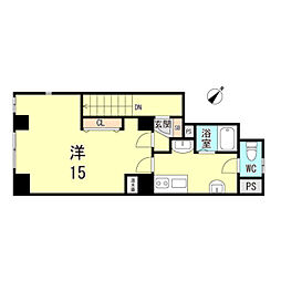 中野ビル 1Kの間取図画像