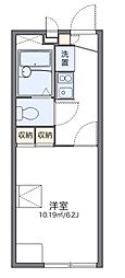 レオパレスブリリアント2 1Kの間取図画像