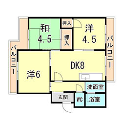 神戸市西神・山手線 学園都市駅 バス10分 本多聞2丁目下車 徒歩3分 3階/-