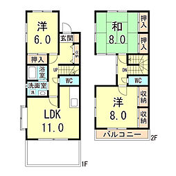 ソシア小泉3 3LDKの間取図画像