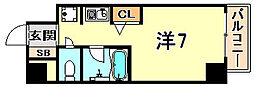 フェニックスK1 1Kの間取図画像