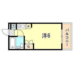 シティゴールド ワンルームの間取図画像