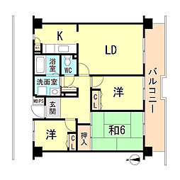 井吹東シティコート3号棟 3LDKの間取図画像