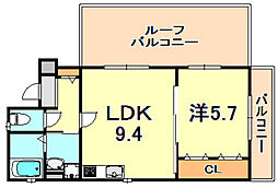 エクリュフェリーチェ 1LDKの間取図画像