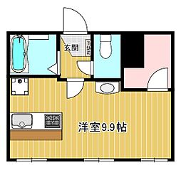 ツインリーブス南 ワンルームの間取図画像