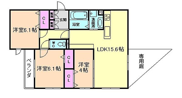 ラフィネ 103｜大阪府池田市神田3丁目(賃貸アパート3LDK・1階・72.06㎡)の写真 その2