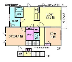 東畑ガーデンハイツII 205 ｜ 大阪府池田市畑4丁目（賃貸アパート2LDK・2階・67.25㎡） その2