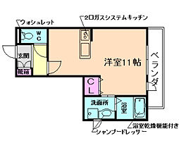 クレール鉢塚 306 ｜ 大阪府池田市鉢塚2丁目（賃貸マンション1R・3階・30.36㎡） その2