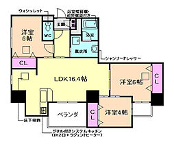 グランデージ池田栄本町 5階3LDKの間取り