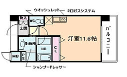 リエス池田満寿美町 ワンルームの間取図画像