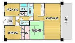 ヴェルデ八王寺 3LDKの間取図画像